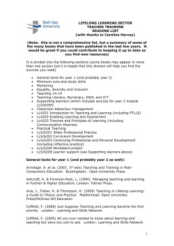 Reading List - Itslife - Learning for Teaching