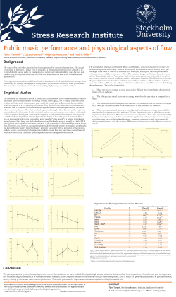 Public music performance and physiological aspects of flow