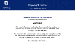 Do not remove this notice. - University of South Australia