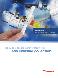 Less invasive collection - Thermo Fisher Scientific