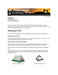 Choosing a Tent