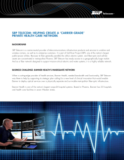 SRP Telecom: HelPing cReaTe a `caRRieR