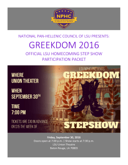 2016 lsu nphc homecoming step show packet
