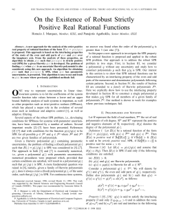On The Existence Of Robust Strictly Positive Real Rational Functions