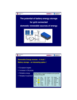 The potential of battery energy storage for grid connected domestic