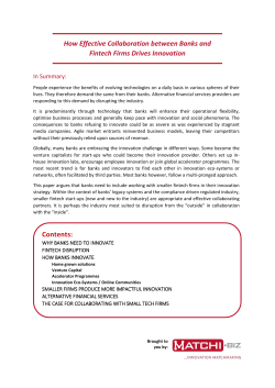 How Effective Collaboration between Banks and Fintech Firms