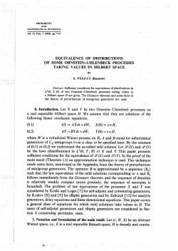 EQUIVALENCE OF DISTRIBUTIONS OF SOME ORNSTEIN