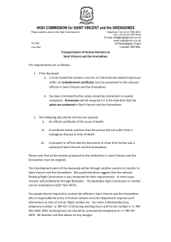 IP - Transportation of human Remains cremated and burial to SVG