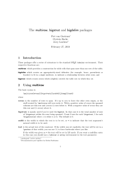The multirow, bigstrut and bigdelim packages