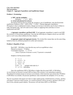 Case, Fair and Oster Macroeconomics Chapter 8 – Aggregate