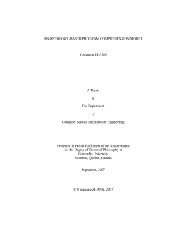 AN ONTOLOGY-BASED PROGRAM COMPREHENSION MODEL