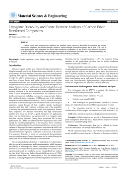 Cryogenic Durability and Finite Element Analysis of Carbon Fiber