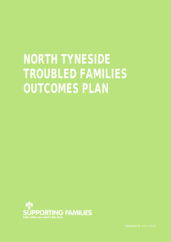 North Tyneside Outcomes Plan