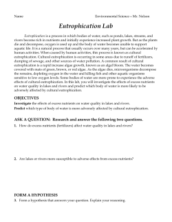 Eutrophication Lab