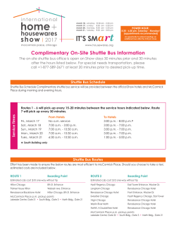 Shuttle Bus Schedule + Routes