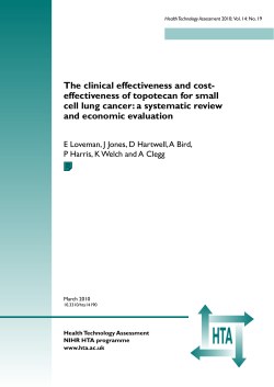 The clinical effectiveness and cost-effectiveness of