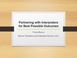 Partnering with Interpreters for Best Possible Outcomes