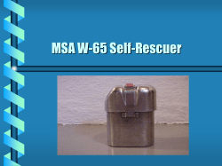 MSA W-65 Self-Rescuer - United States Mine Rescue Association