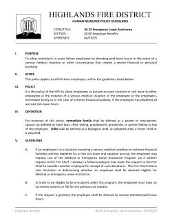40.15 Emergency Leave Assistance, 04-19-05