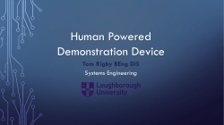 Human Powered Demonstration Device