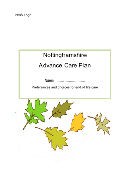Nottinghamshire Advance Care Plan