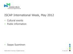 t&auml;h&auml;n tulee esityksen otsikko - Haaga