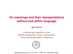 On meanings and their representations without and within language
