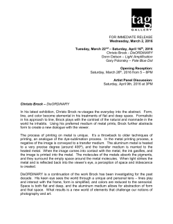 FOR IMMEDIATE RELEASE Wednesday, March 2, 2016 Tuesday