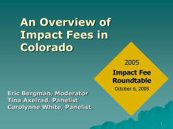 A Defensible Approach to Impact Fees and Fee Exemptions