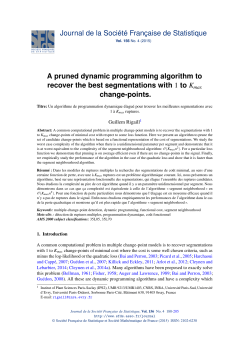 A pruned dynamic programming algorithm to recover the best