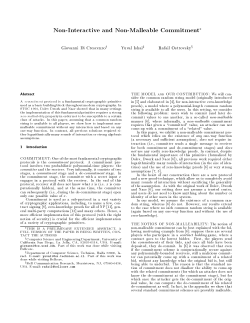 Non-Interactive and Non-Malleable Commitment