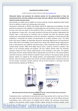Sonochemical synthesis of latex Ultrasound induces and