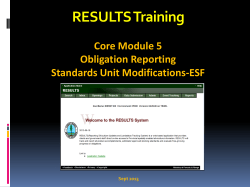CoreModule5-Obligation Reporting-SU Modifications