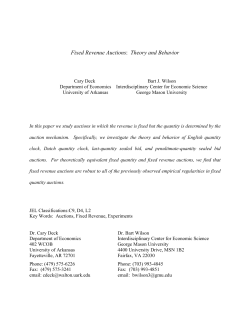 Fixed Revenue Auctions: Theory and Behavior