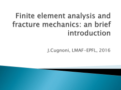 Finite element analysis and fracture mechanics: an brief