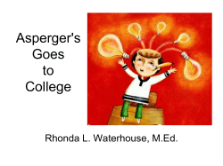 Teaching, Engaging, and Identifying students with Asperger`s