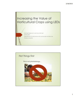 Increasing the Value of Horticultural Crops using LEDs