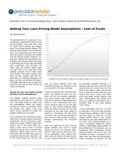 Setting Your Loan Pricing Model Assumptions