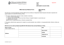 IMCA Policy Appendix 1