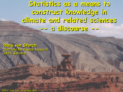 a discourse - Hans von Storch
