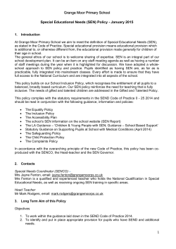 SEN Policy - Grange Moor Primary School