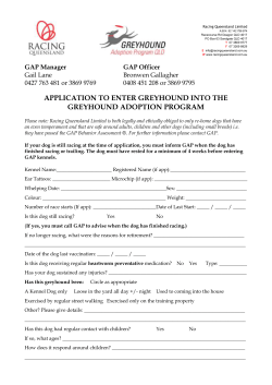 application to enter greyhound into the greyhound adoption program