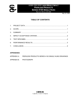 AAMA 506-2000 LARGE MISSILE IMPACT TABLE OF CONTENTS