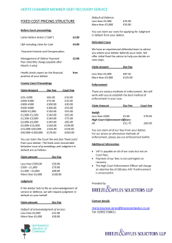 herts chamber member debt recovery service fixed cost pricing