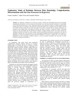 Exploratory Study of Relations Between Prior Knowledge