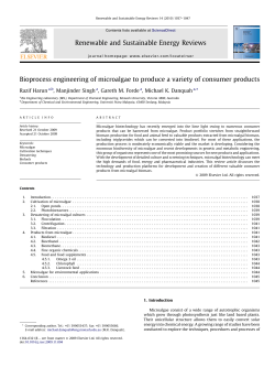Bioprocess engineering of microalgae to produce a