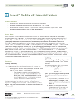 Algebra II Module 3, Topic D, Lesson 27: Teacher Version