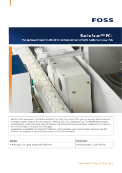 BactoScan&trade; FC+