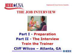 Interview Preparation - IEEE-USA