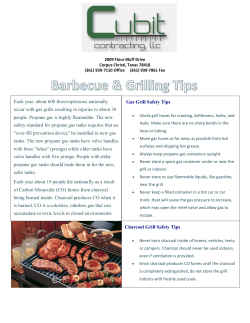 Each year, about 600 fires/explosions nationally occur with gas grills
